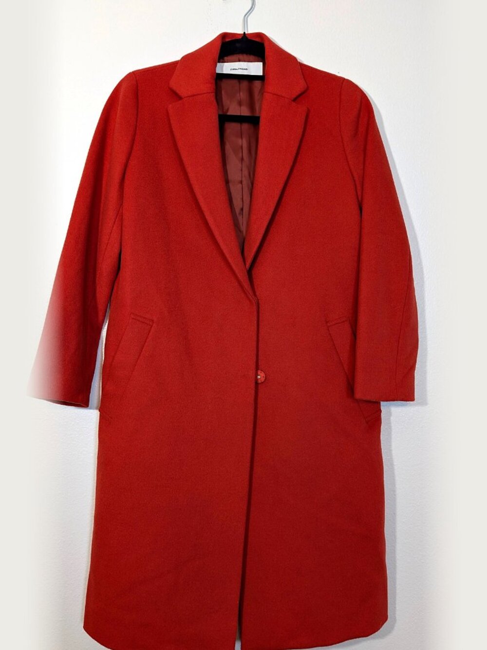 Journal Standard Red Wool Blend Long Coat S